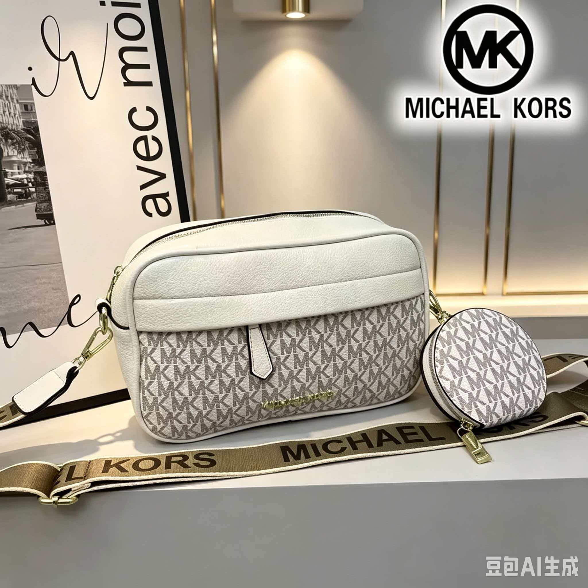 Luxury Bags Michael Kors - حقيبة كروس نسائية من مايكل كورس