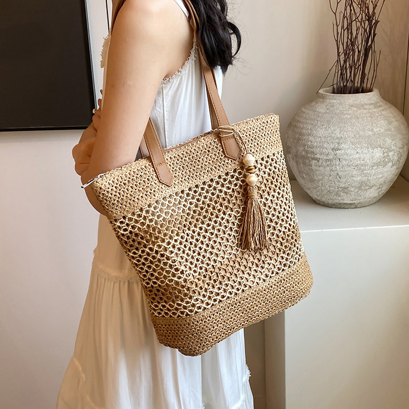 Luxury Beach Bags Ysl - حقائب القش الصيفية للنساء عالية الجودة