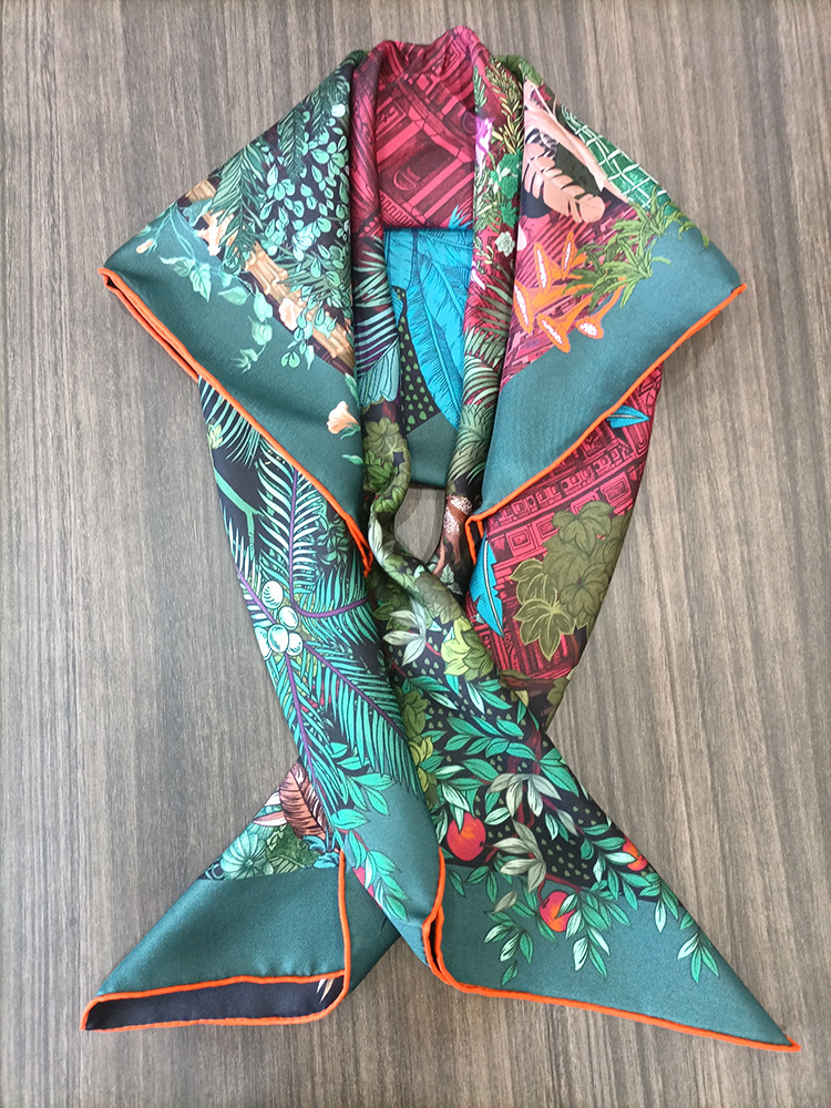Luxury Bags For Travel - وشاح حريري 90 سم للنساء، مناديل