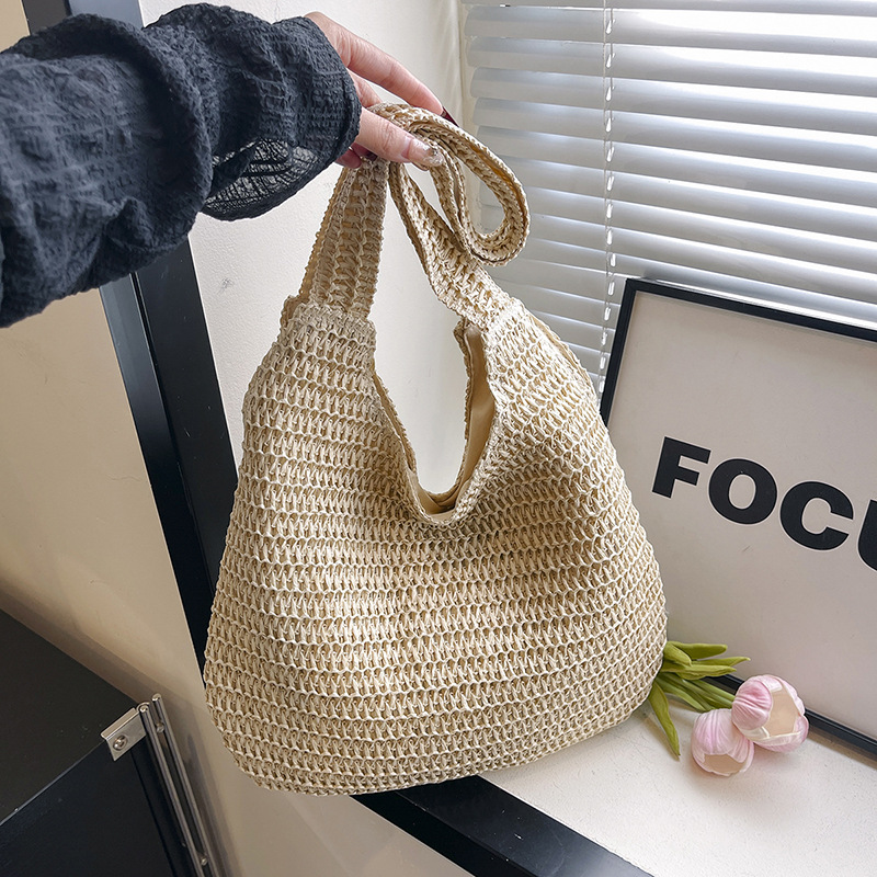 Luxury Beach Bags Ysl - حقيبة يد نسائية منسوجة من القش