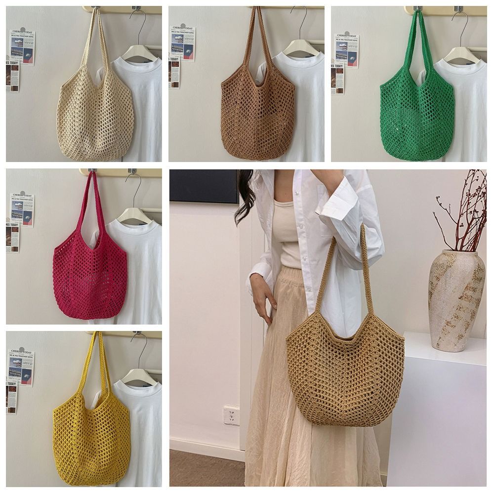 Luxury Beach Bags Ysl - بلون الحياكة حقيبة كتف الجوف خارج