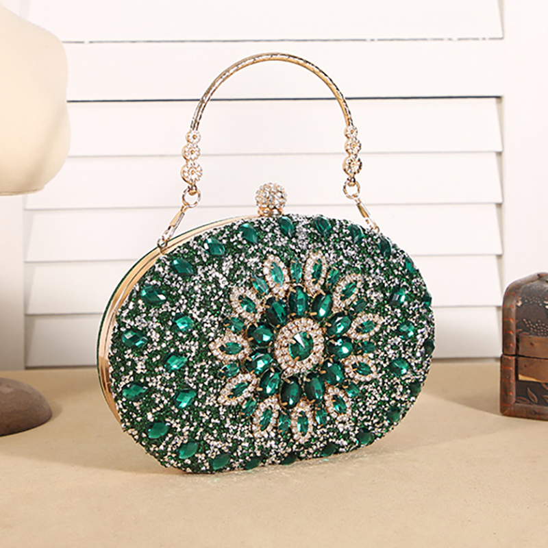 Luxury Bags Green - حقائب يد فاخرة للحفلات المسائية وحفلات