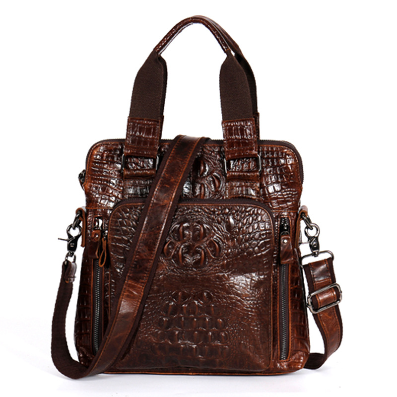 Briefcase Leather Slim - حقيبة كمبيوتر محمول عمودية رفيعة للرجال