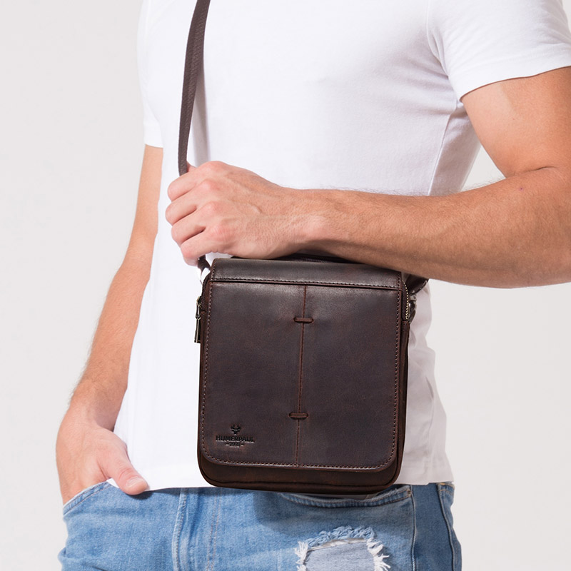 خمر مجنون الحصان جلد الرجال رس - مراجعة Luxury Bags Sling وسعره