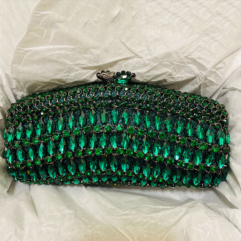 الفاخرة الأخضر حجر الراين مساء - مراجعة Luxury Bags Green وسعره