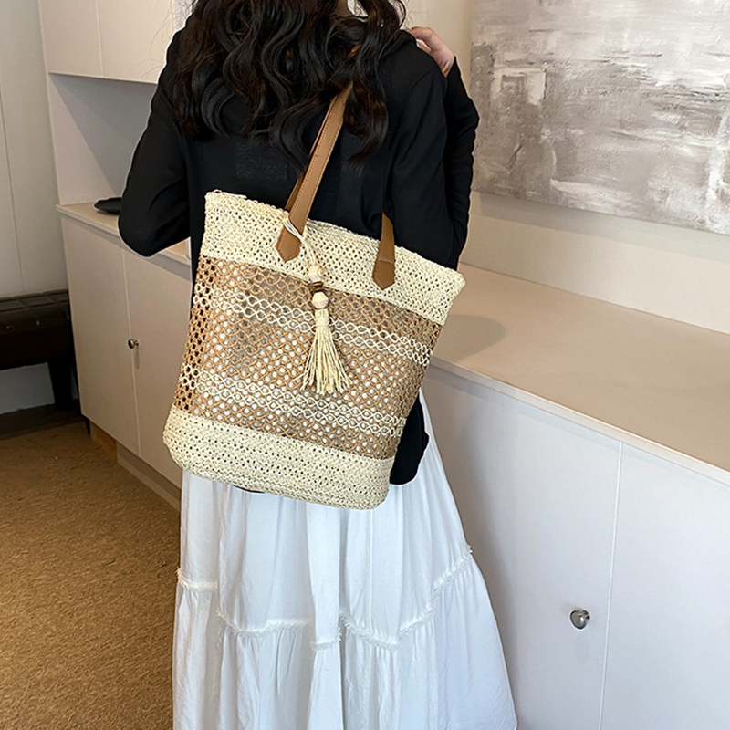 حقائب القش الصيفية للنساء عالي - مراجعة Luxury Beach Bags Ysl وسعره
