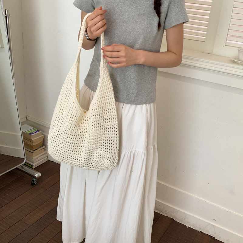 حقيبة نسائية كبيرة السعة منسوج - مراجعة Luxury Beach Bags Ysl وسعره