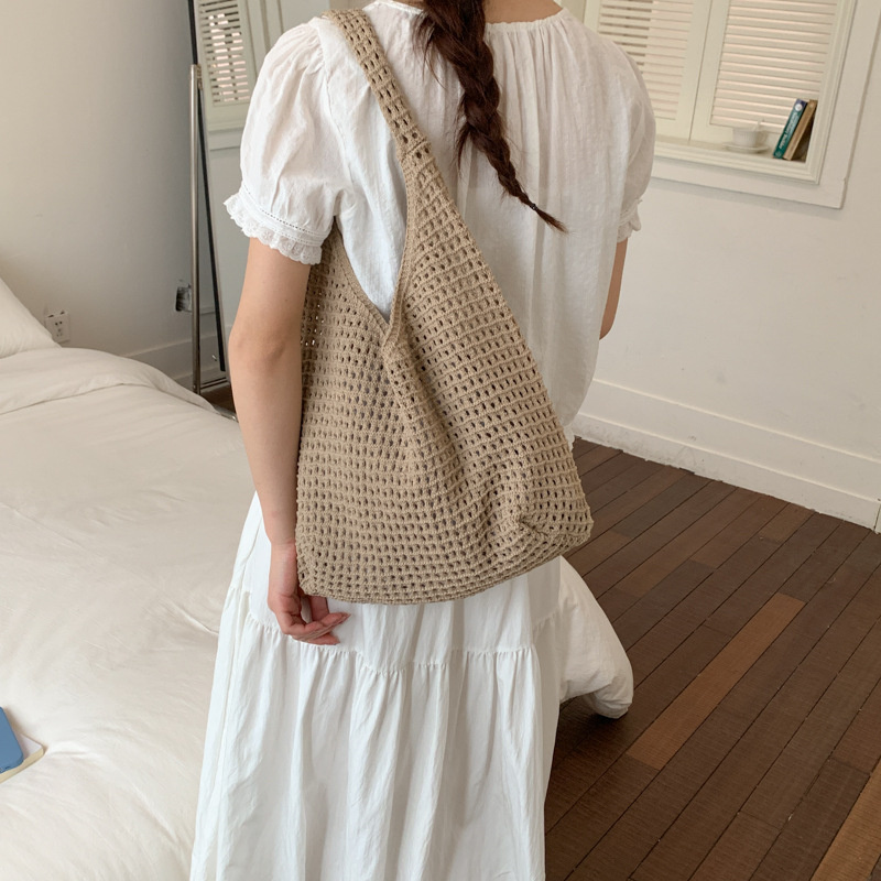 حقيبة نسائية كبيرة السعة منسوج - مراجعة Luxury Beach Bags Ysl وسعره