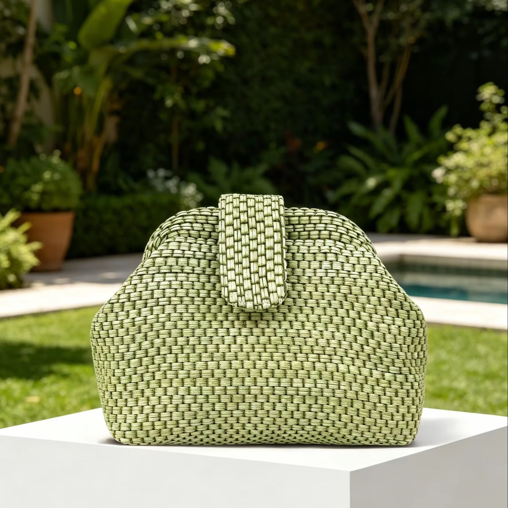 حقيبة يد فاخرة على الطراز الفر - مراجعة Luxury Bags Green وسعره