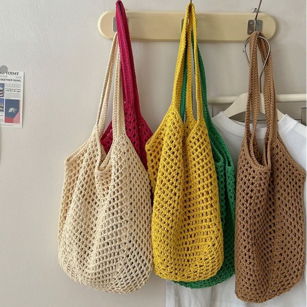 بلون الحياكة حقيبة كتف الجوف خ - مراجعة Luxury Beach Bags Ysl وسعره