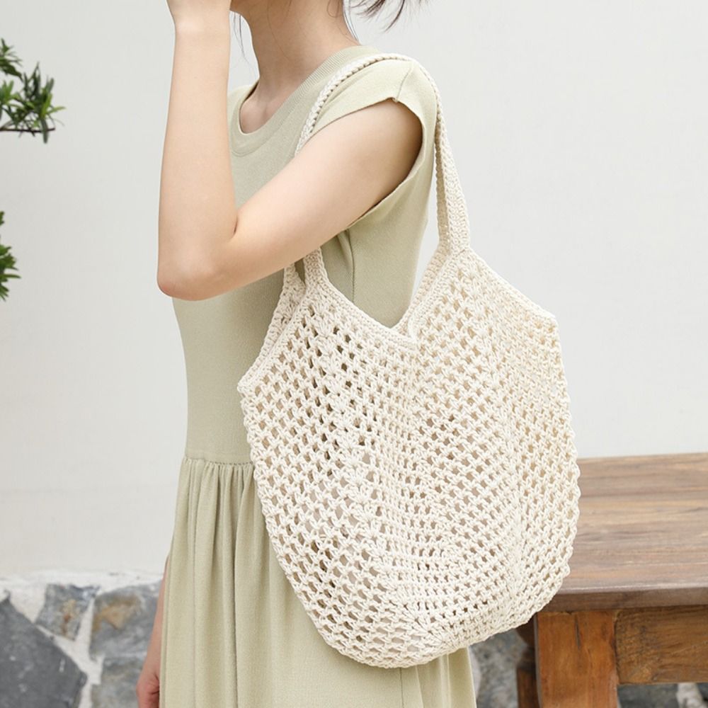بلون الحياكة حقيبة كتف الجوف خ - مراجعة Luxury Beach Bags Ysl وسعره
