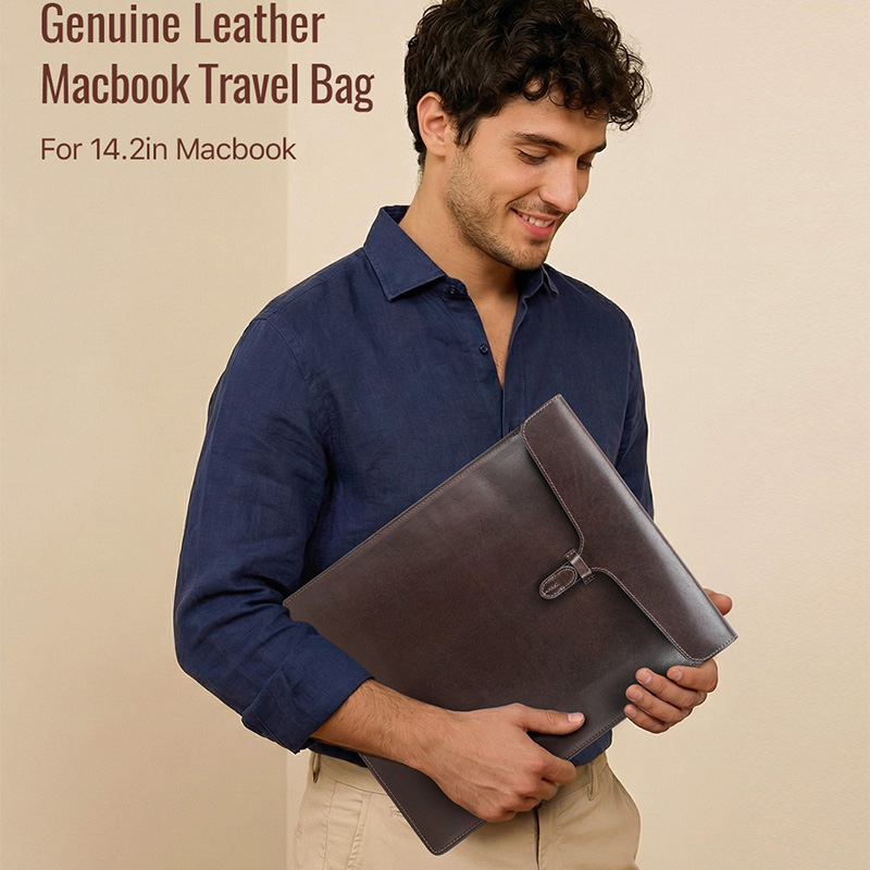 حافظة لابتوب من الجلد الطبيعي  - مراجعة Briefcase Leather Slim وسعره