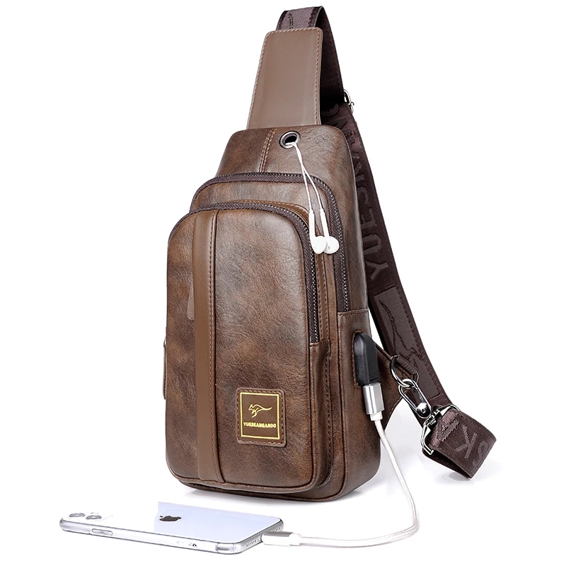 حقيبة صدر من جلد الكنغر للرجال - مراجعة Luxury Bags Sling وسعره