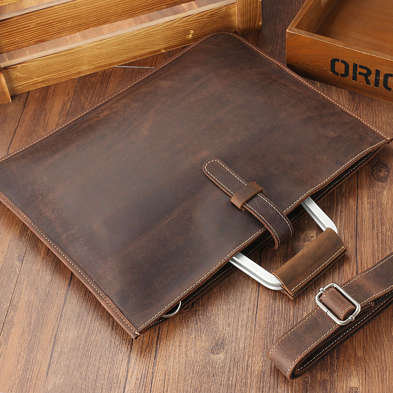 حقيبة جلدية للرجال من Top Grai - مراجعة Briefcase Leather Slim وسعره