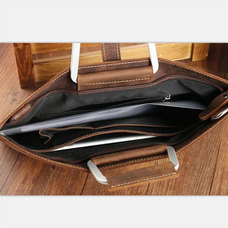 حقيبة جلدية للرجال من Top Grai - مراجعة Briefcase Leather Slim وسعره