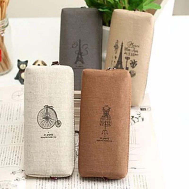 حقيبة أقلام كلاسيكية من الكتان - مراجعة Luxury Bags Paris وسعره