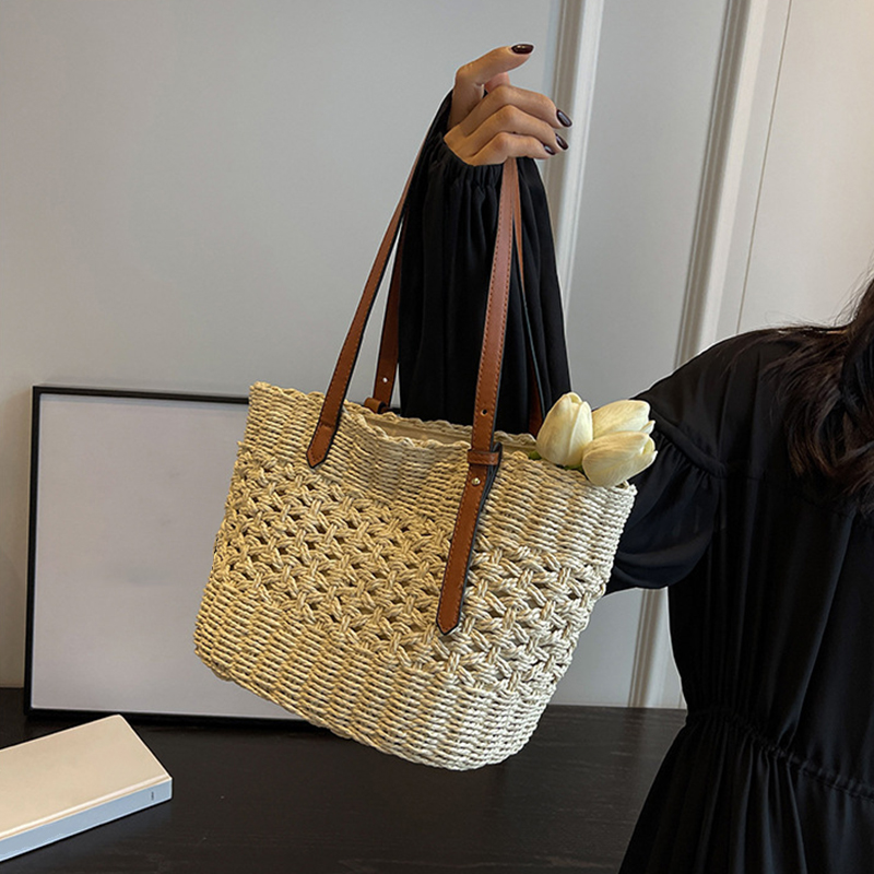 مصمم عارضة الروطان الخوص حمل ح - مراجعة Luxury Beach Bags Ysl وسعره
