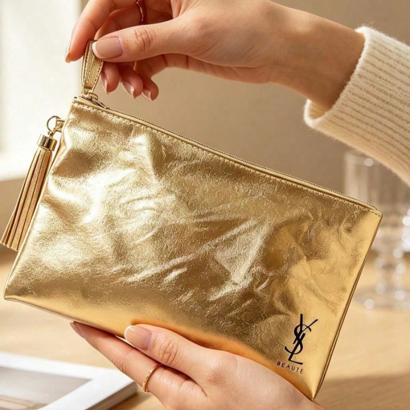 حقيبة مستحضرات التجميل الذهبية - مراجعة Luxury Bags For Travel وسعره