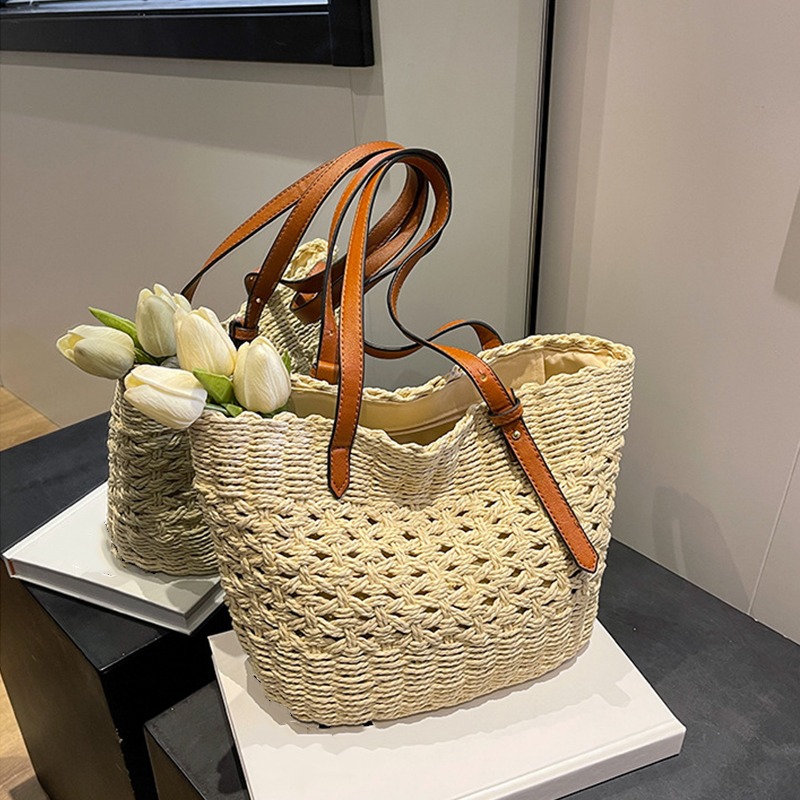 حقيبة يد بوهيمية من القش مع أح - مراجعة Luxury Beach Bags Ysl وسعره