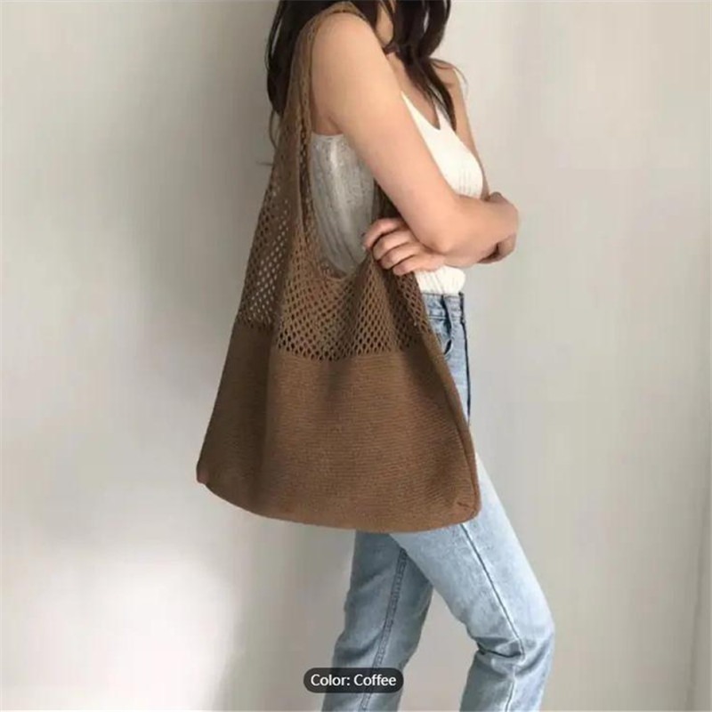 حقيبة كروشيه جمالية مجوفة للنس - مراجعة Luxury Beach Bags Ysl وسعره