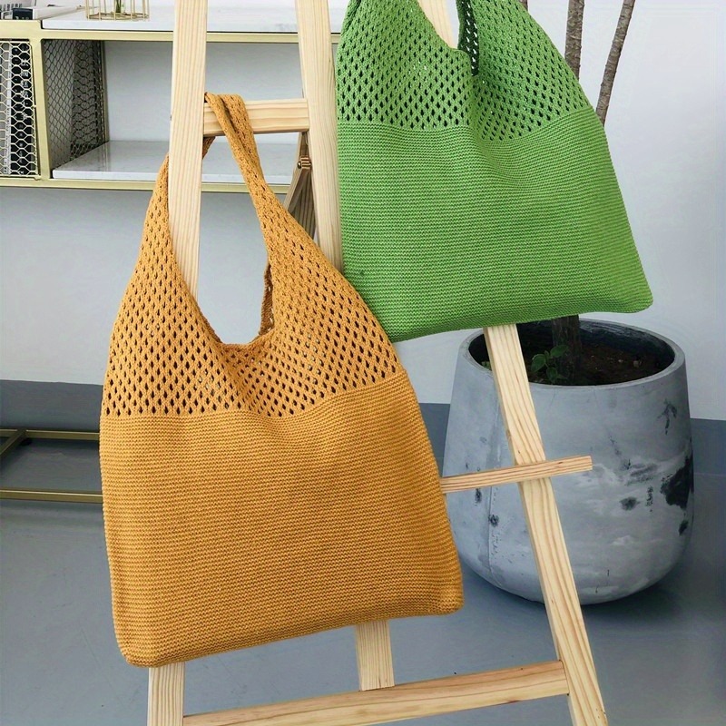 حقيبة كروشيه جمالية مجوفة للنس - مراجعة Luxury Beach Bags Ysl وسعره