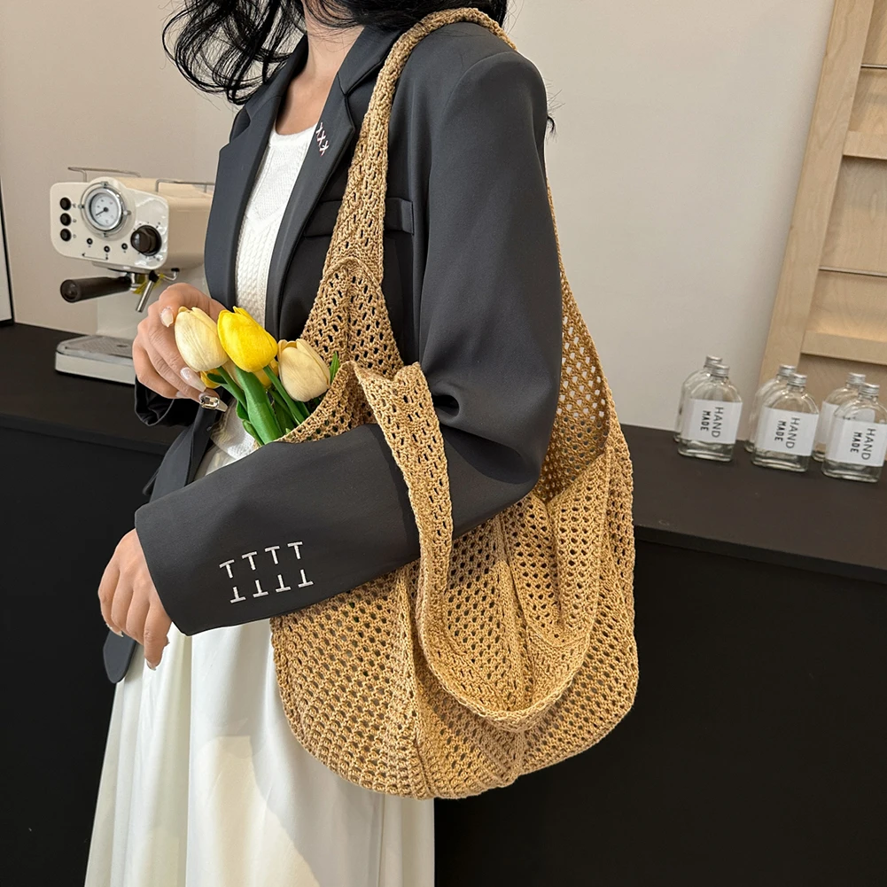 حقيبة كتف منسوجة من الخوص والق - مراجعة Luxury Beach Bags Ysl وسعره